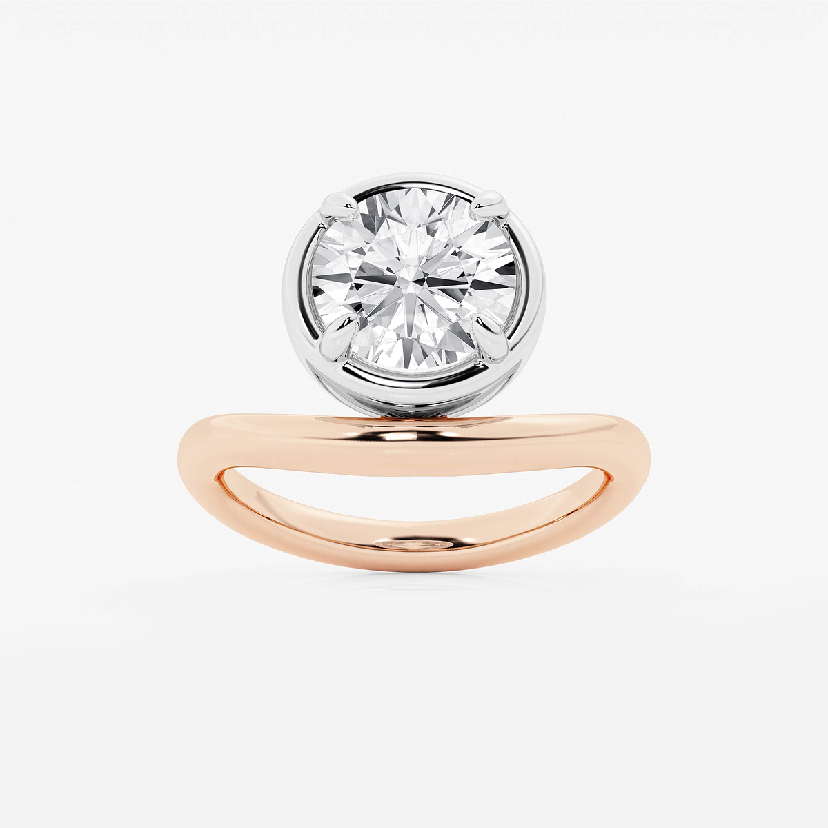 3 ctw Curve Droplet Solitaire Ring