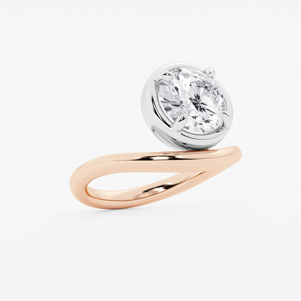 Additional Image 1 for  3 ctw Curve Droplet Solitaire Ring