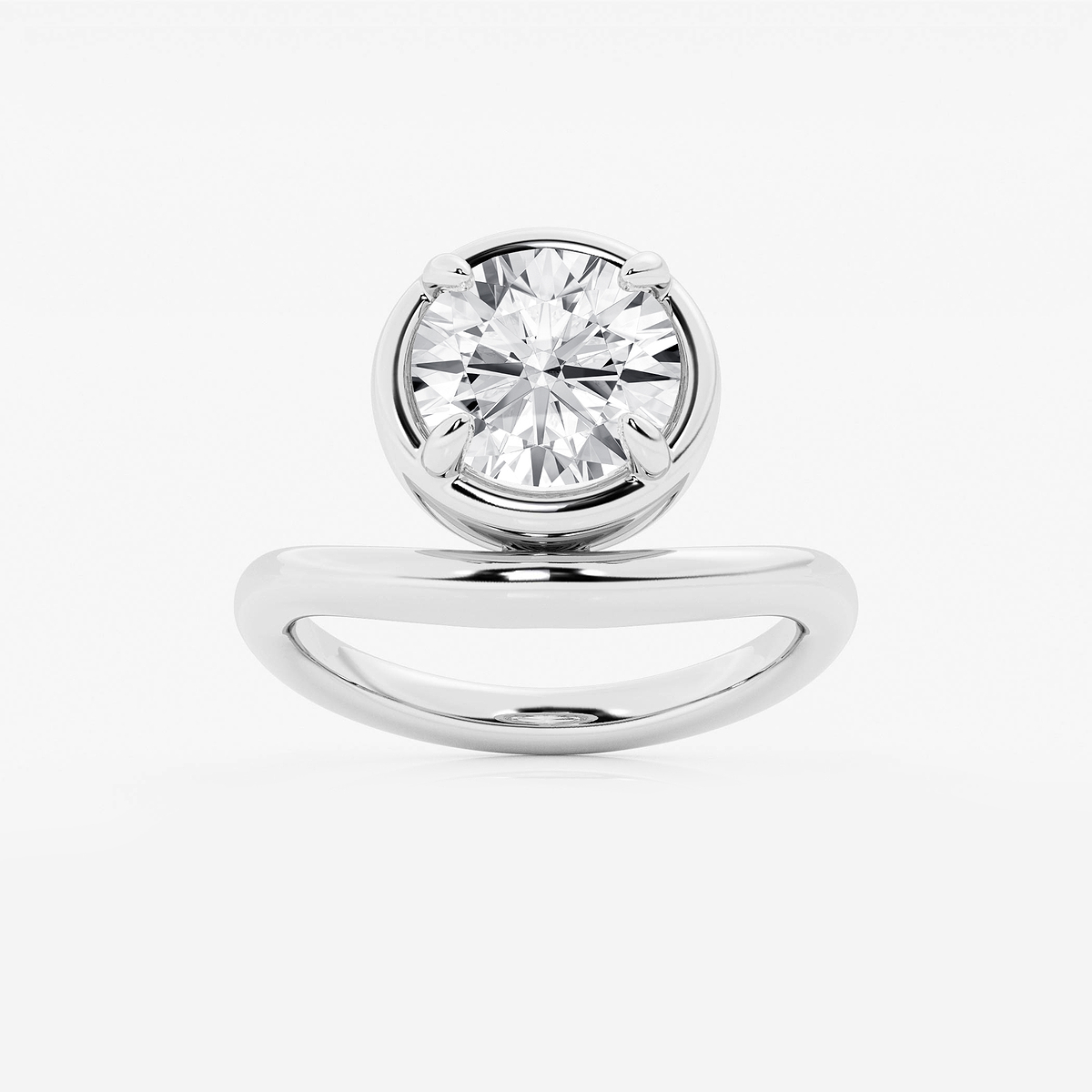 3 ctw Curve Droplet Solitaire Ring