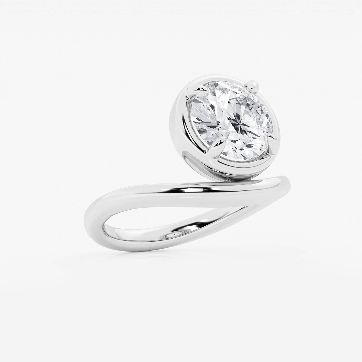 Additional Image 1 for  3 ctw Curve Droplet Solitaire Ring