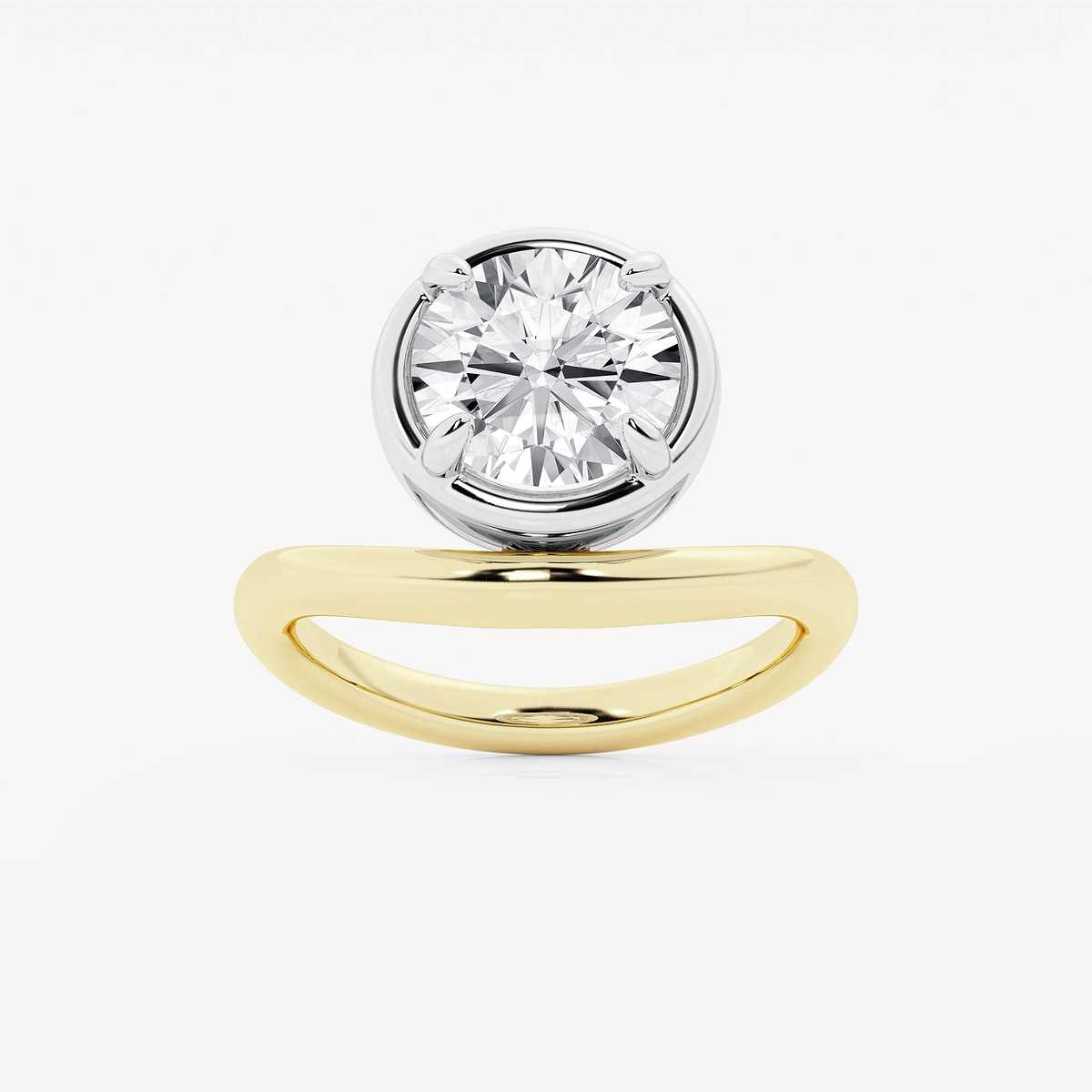 3 ctw Curve Droplet Solitaire Ring