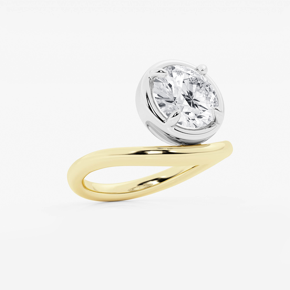 Additional Image 1 for  3 ctw Curve Droplet Solitaire Ring