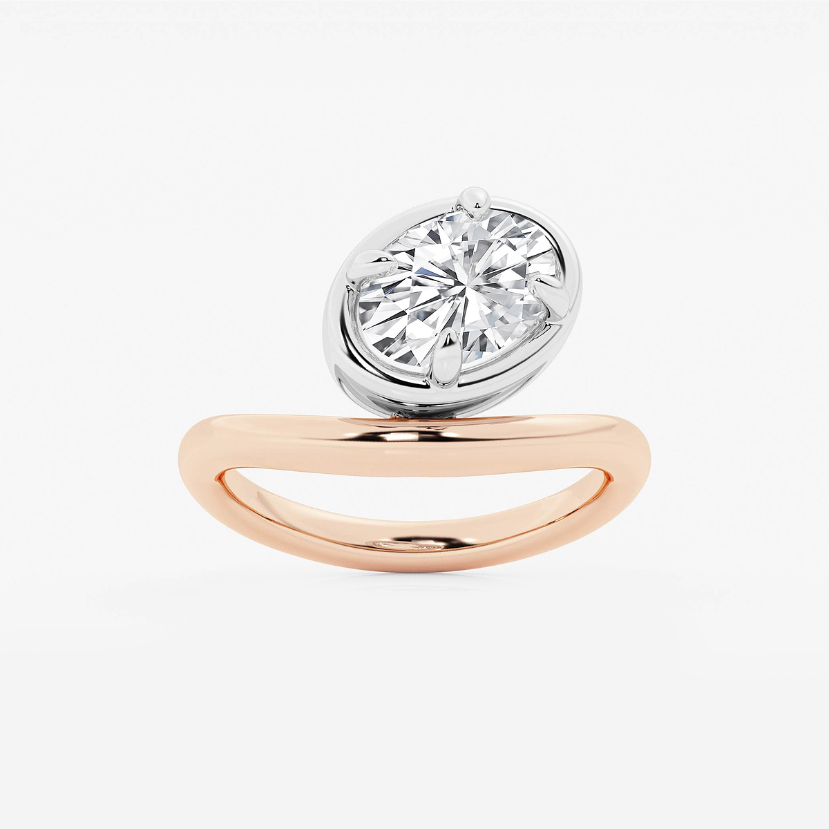 2 ctw Curve Dewdrop Solitaire Ring