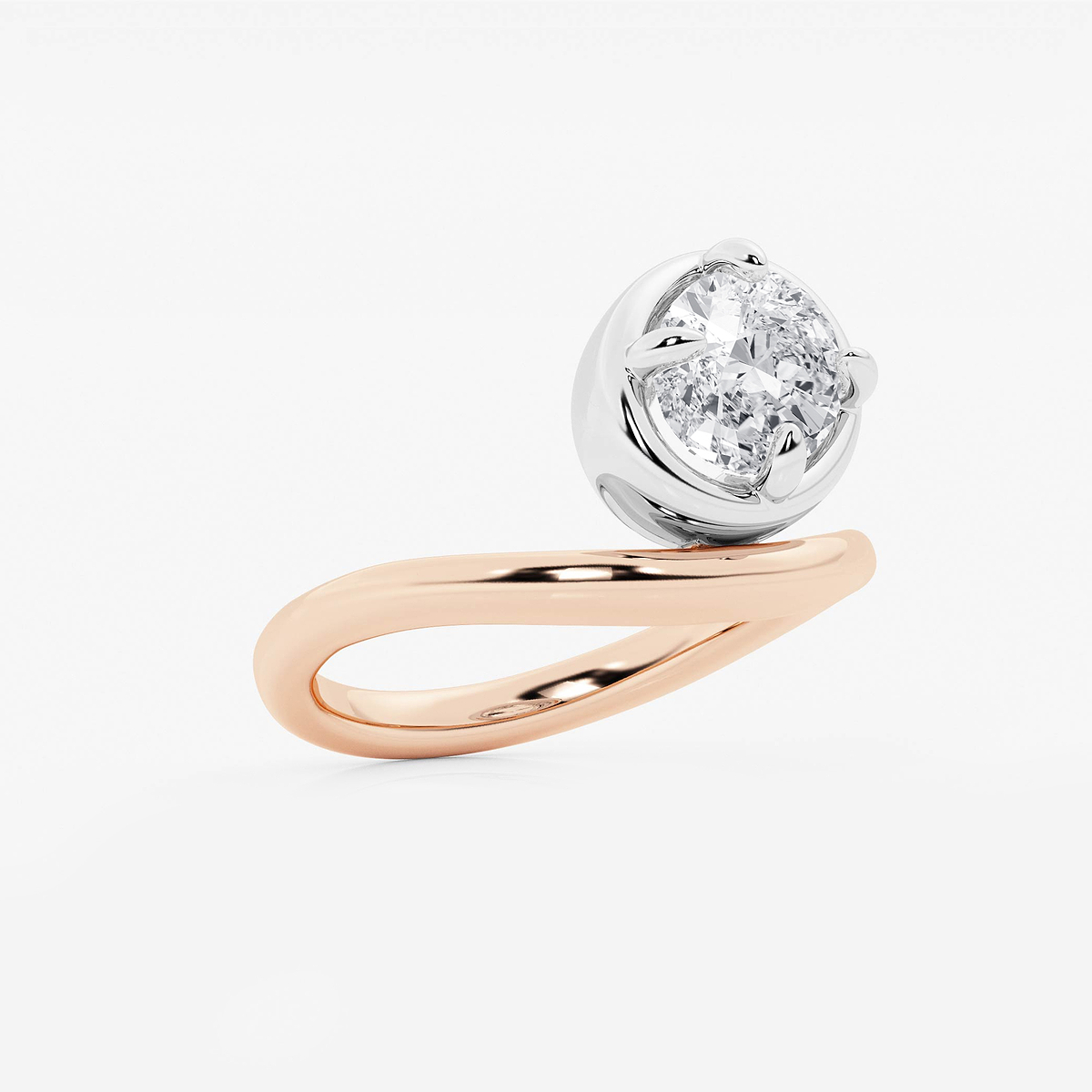 Additional Image 1 for  2 ctw Curve Dewdrop Solitaire Ring