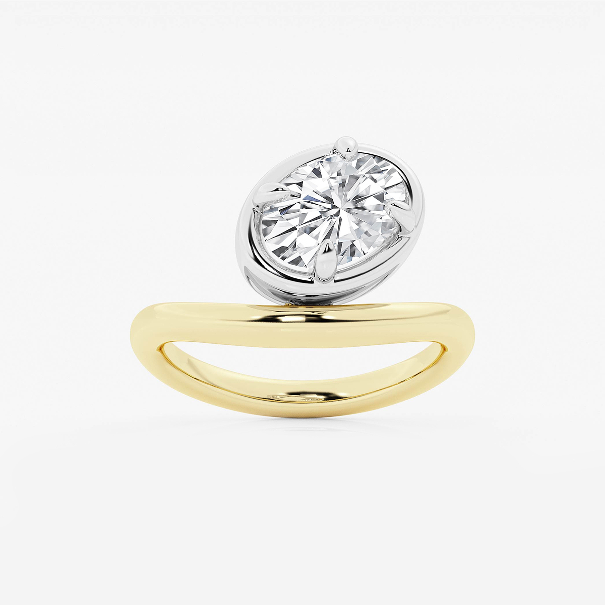 2 ctw Curve Dewdrop Solitaire Ring