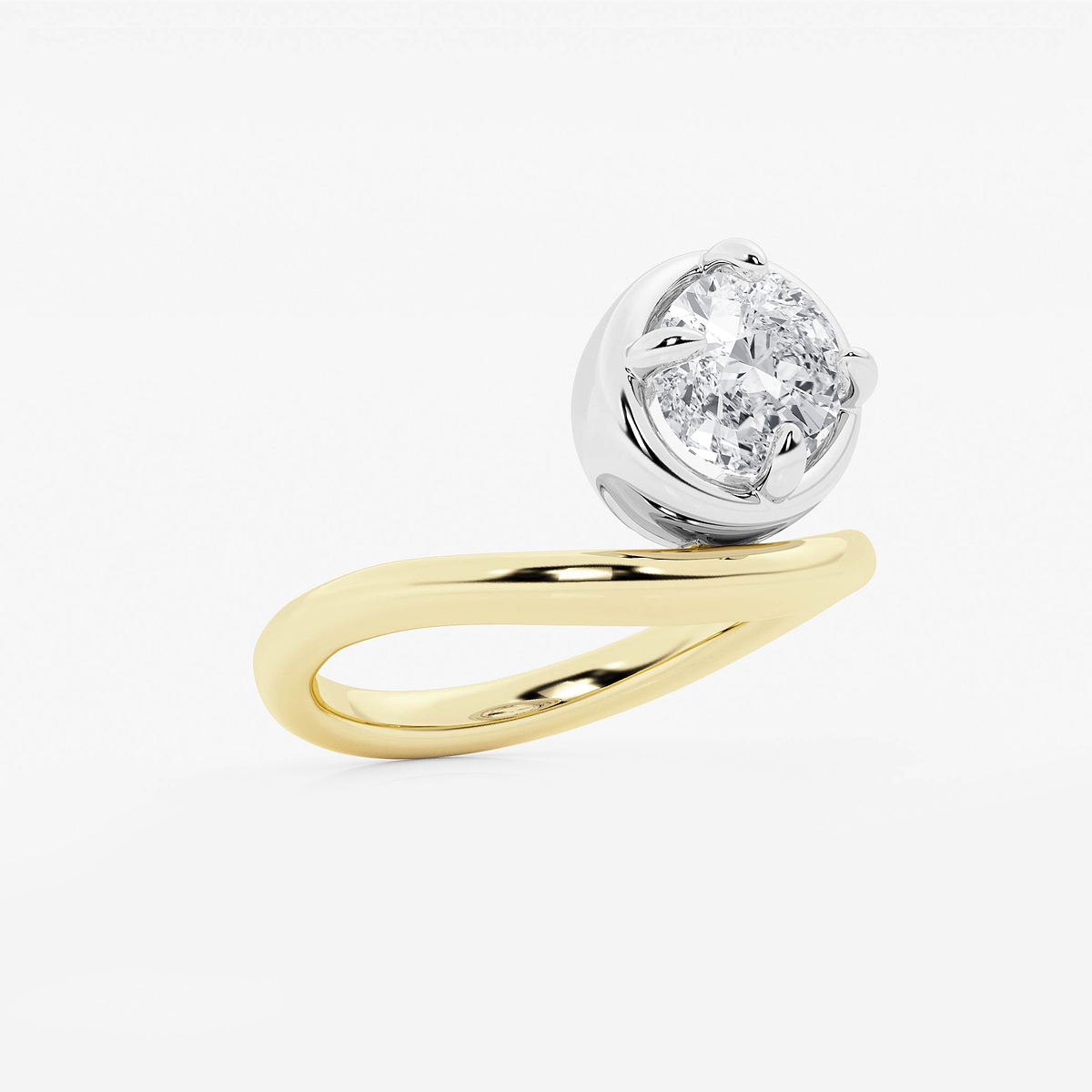 Additional Image 1 for  2 ctw Curve Dewdrop Solitaire Ring