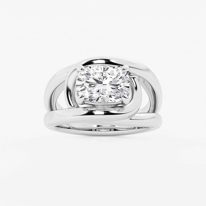Curve Vine Solitaire Ring