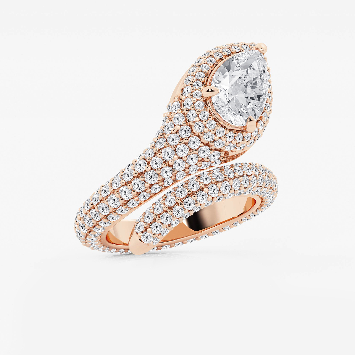 Additional Image 1 for  4 1/2 ctw Curve Serpent Cocktail Ring