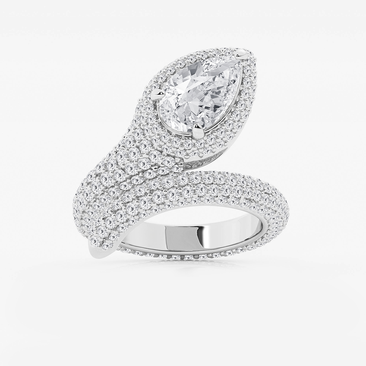 4 1/2 ctw Curve Serpent Cocktail Ring