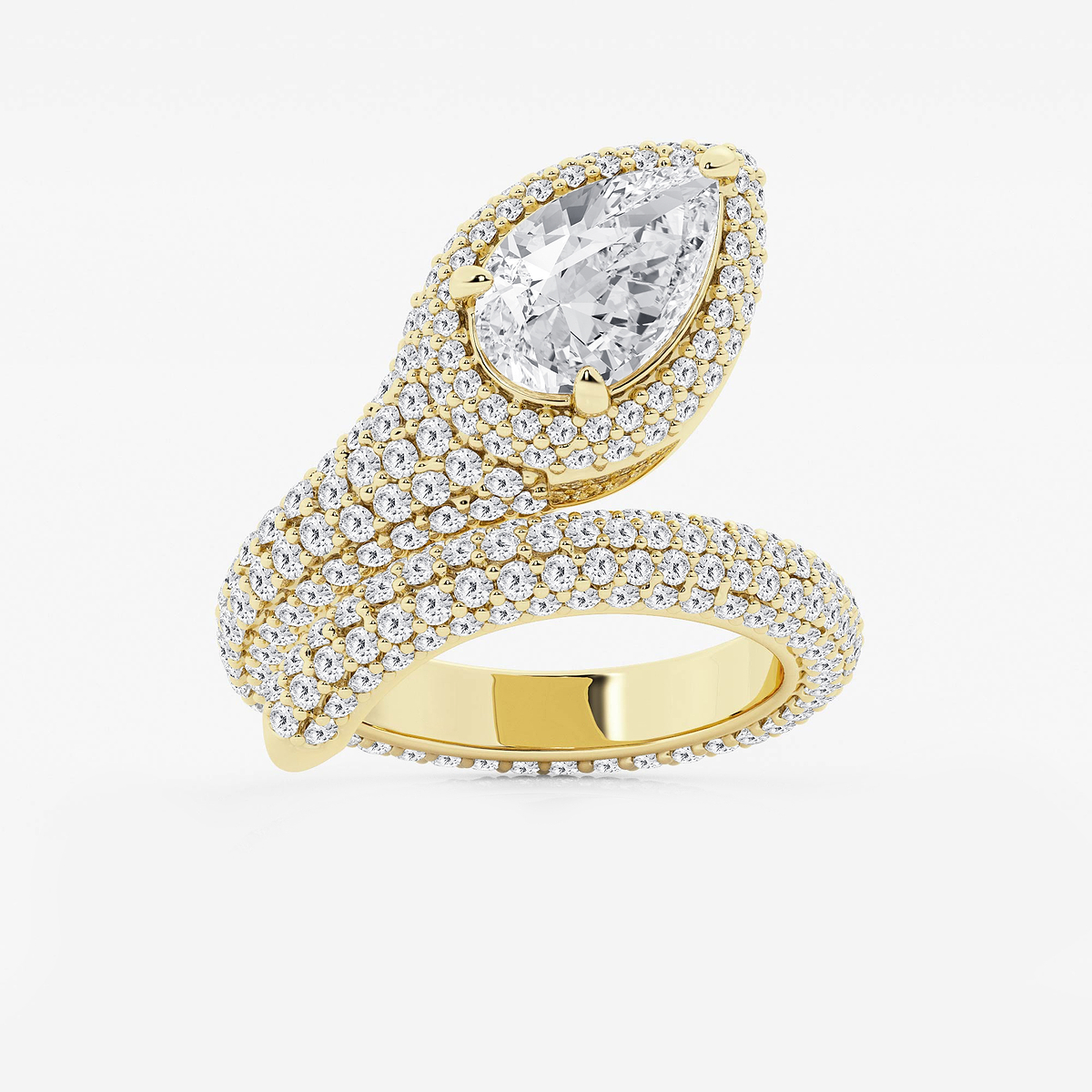 4 1/2 ctw Curve Serpent Cocktail Ring