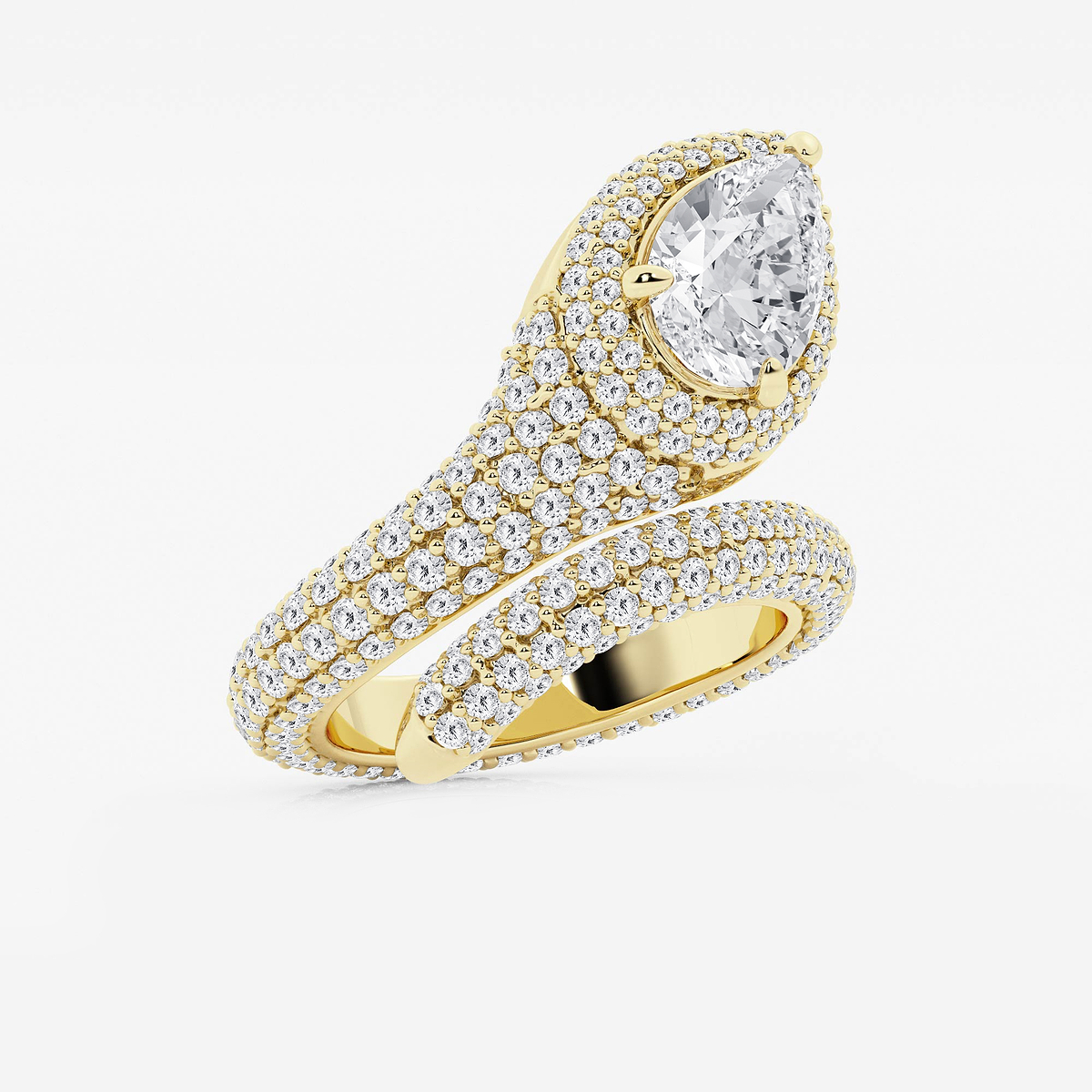 Additional Image 1 for  4 1/2 ctw Curve Serpent Cocktail Ring