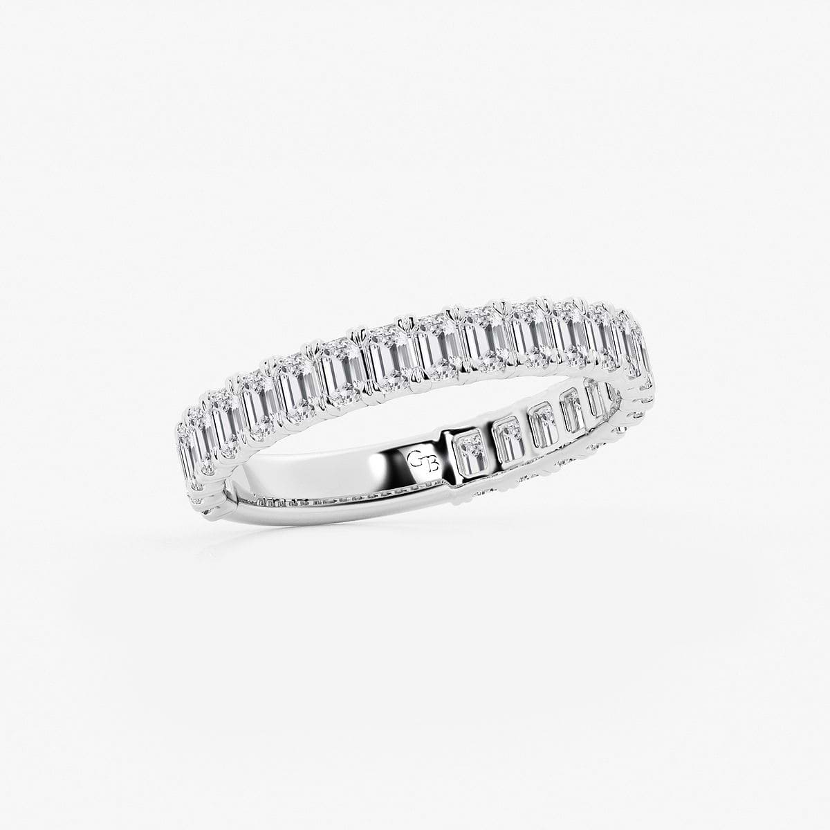 Additional Image 1 for  1 1/2 ctw Emerald Lab Grown Diamond Three Quarter Eternity Wedding Band