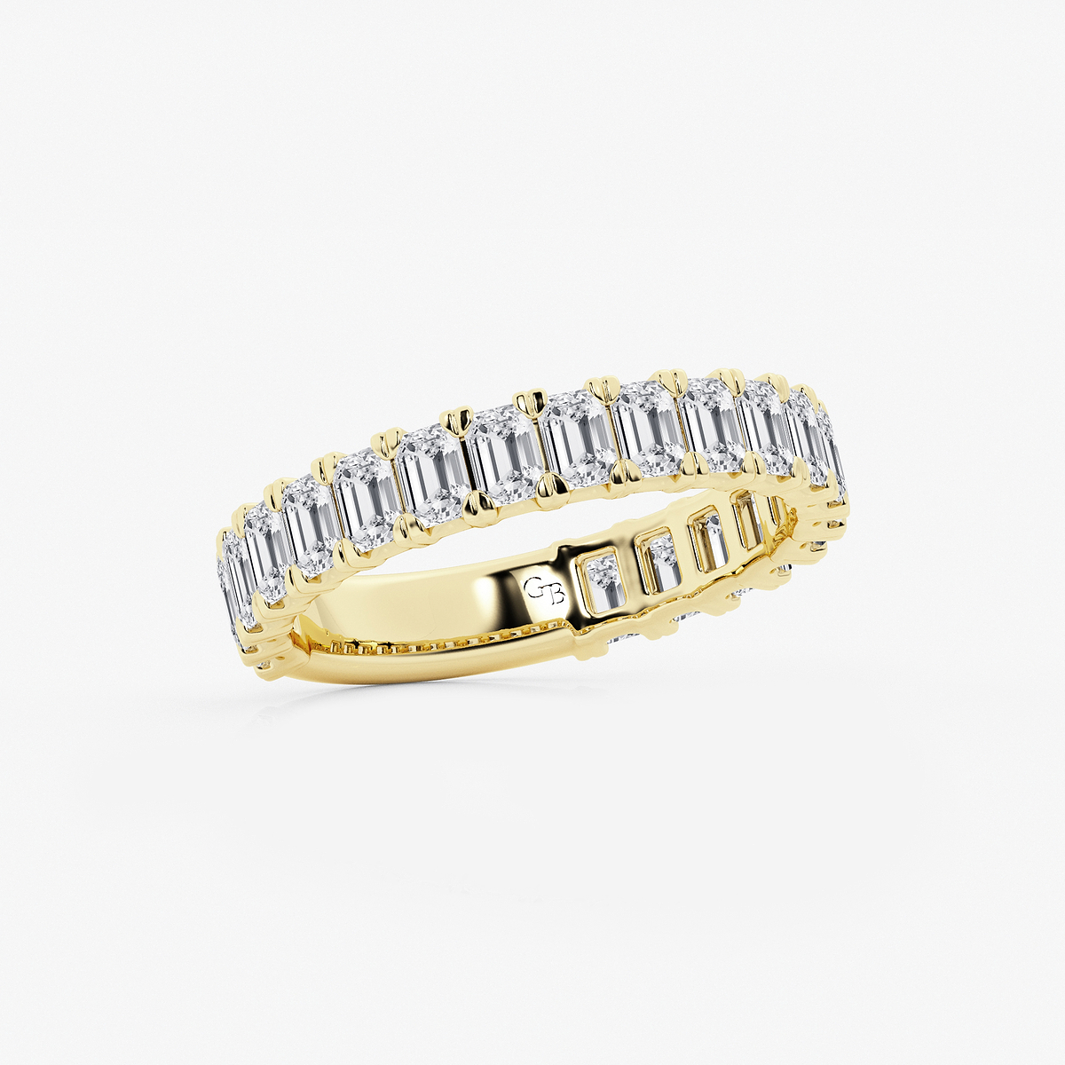 Additional Image 1 for  2 ctw Emerald Lab Grown Diamond Three Quarter Eternity Wedding Band