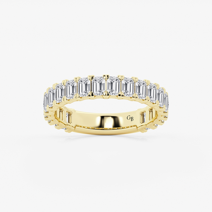 Gianna Band - 2 ctw Emerald Lab Grown Diamond Three Quarter Eternity Wedding Band