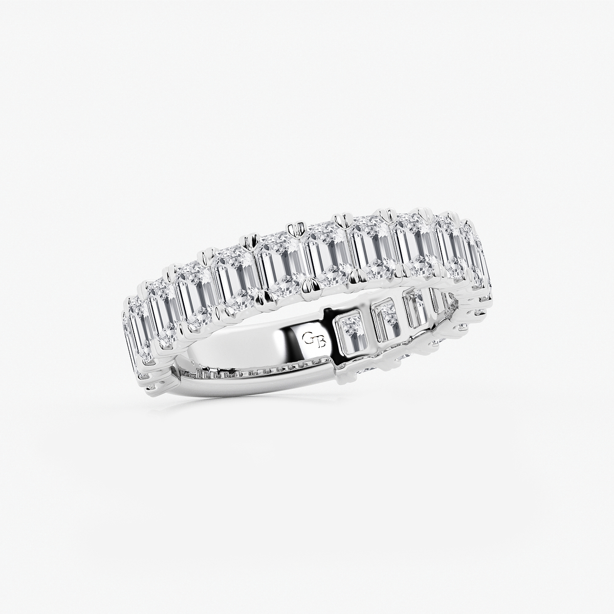 Additional Image 1 for  3 ctw Emerald Lab Grown Diamond Three Quarter Eternity Wedding Band
