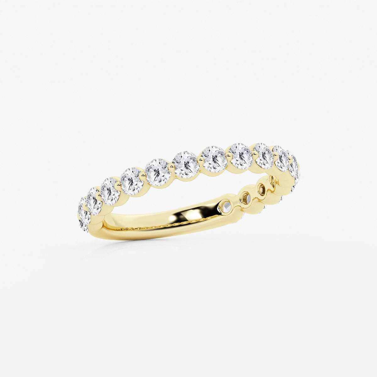 Additional Image 1 for  1 ctw Round Lab Grown Diamond Three Quarter Eternity Wedding Band