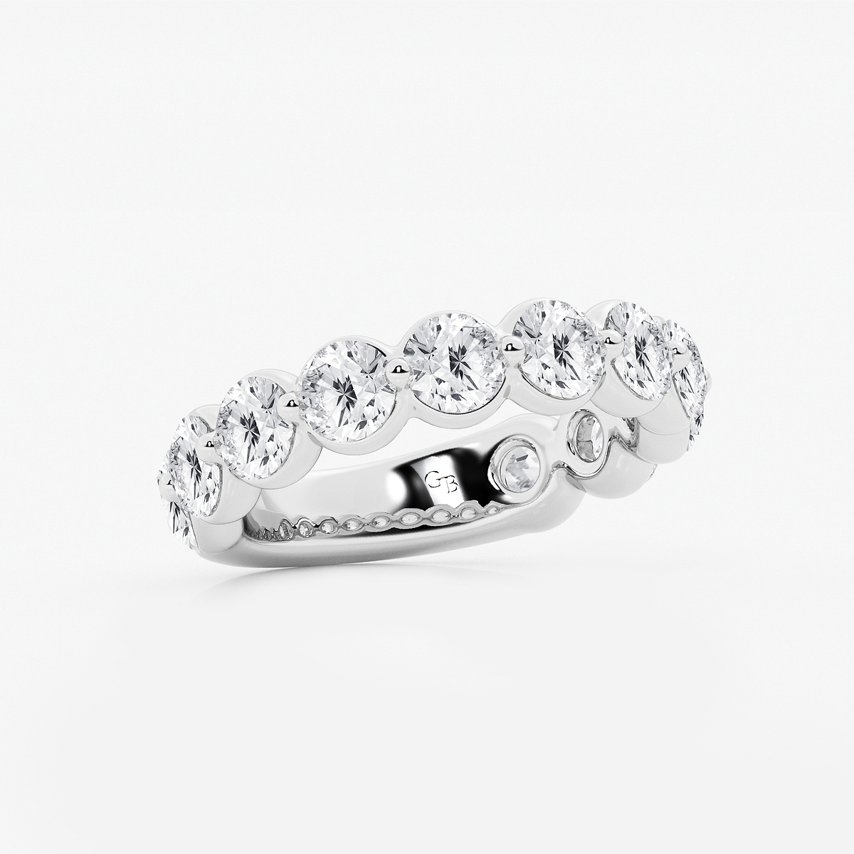Additional Image 1 for  3 ctw Round Lab Grown Diamond Three Quarter Eternity Wedding Band