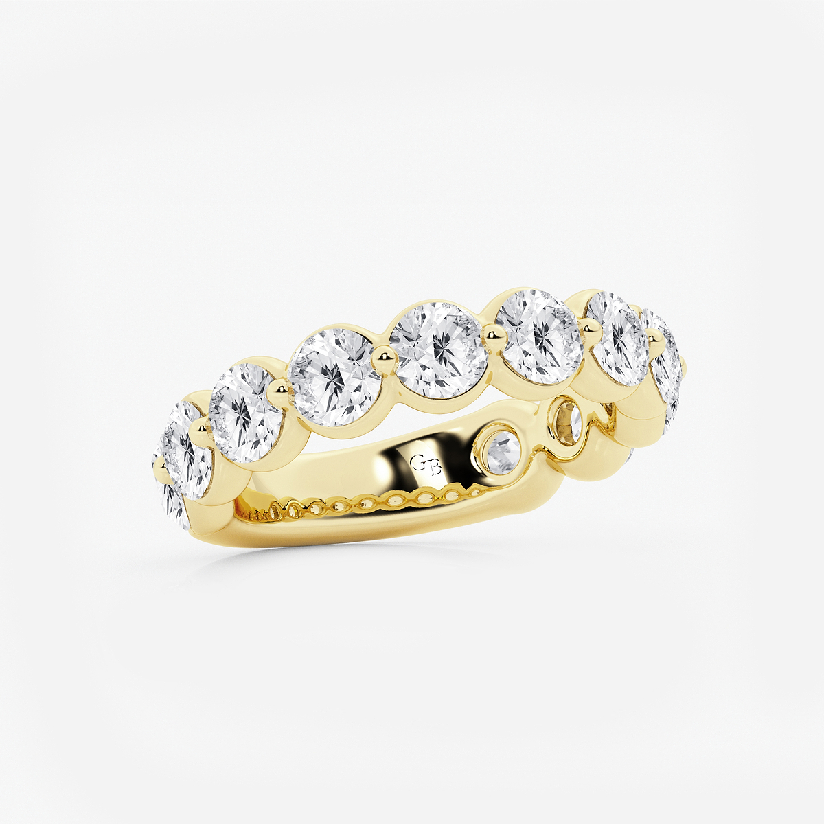 Additional Image 1 for  3 ctw Round Lab Grown Diamond Three Quarter Eternity Wedding Band