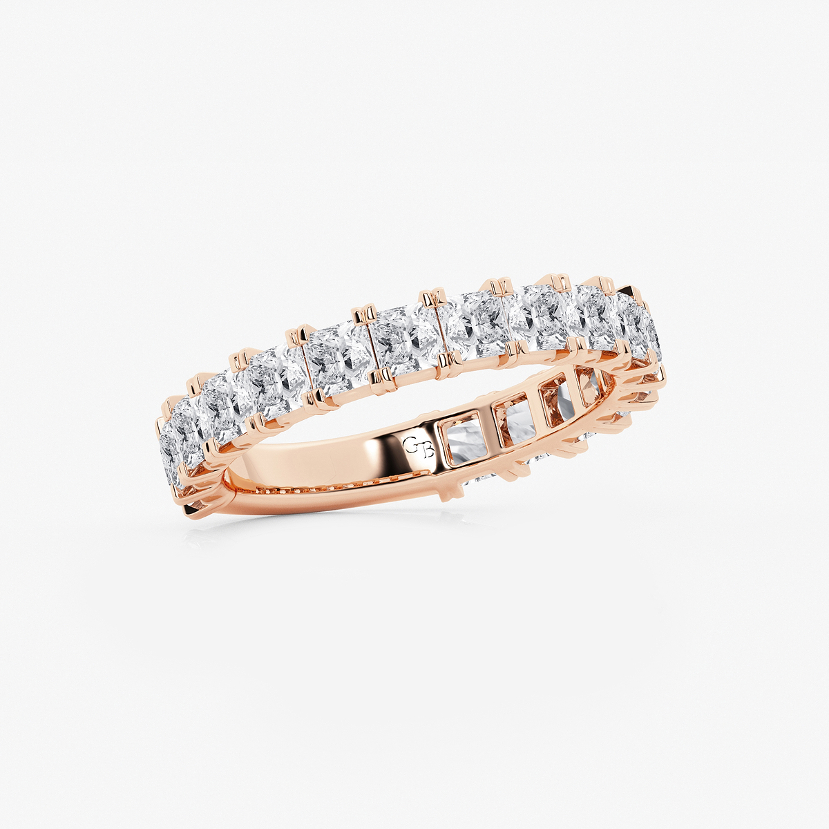 Additional Image 1 for  2 ctw Princess Lab Grown Diamond Three Quarter Eternity Wedding Band
