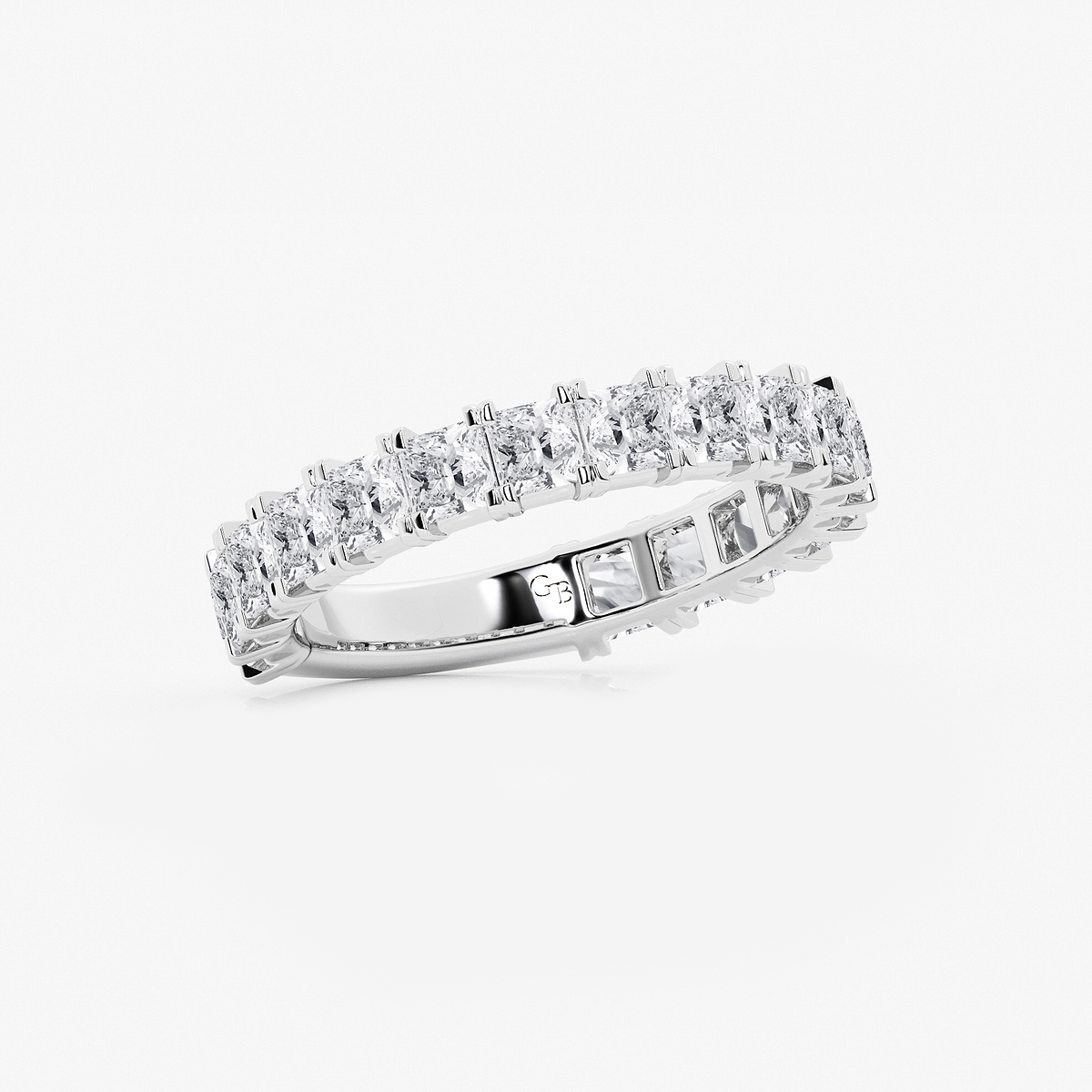 Additional Image 1 for  2 ctw Princess Lab Grown Diamond Three Quarter Eternity Wedding Band