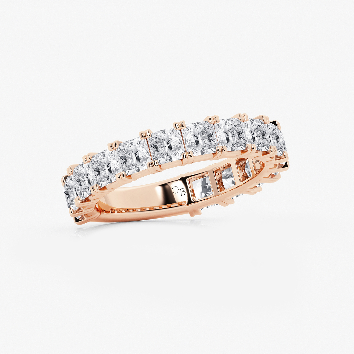 Additional Image 1 for  3 ctw Princess Lab Grown Diamond Three Quarter Eternity Wedding Band