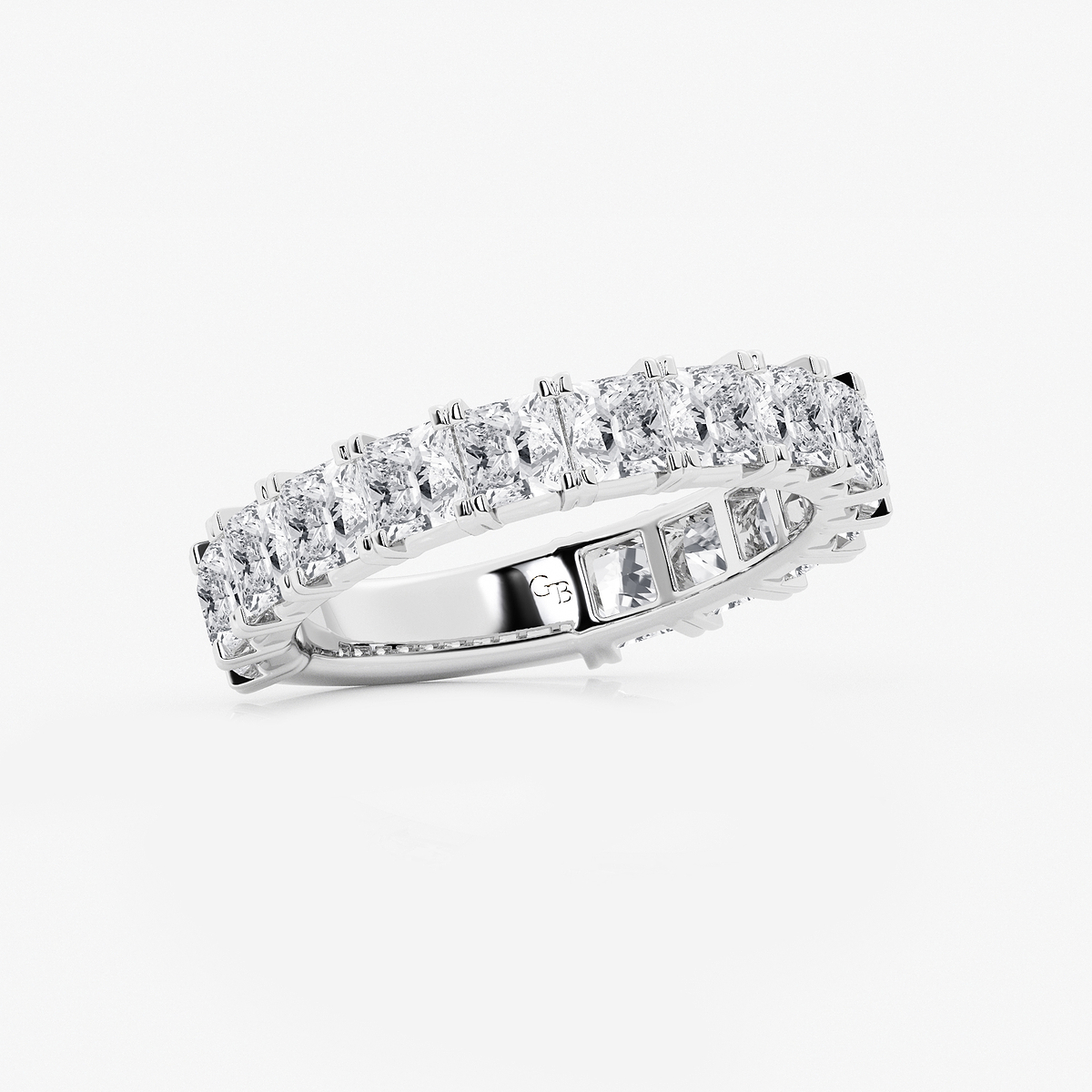 Additional Image 1 for  3 ctw Princess Lab Grown Diamond Three Quarter Eternity Wedding Band