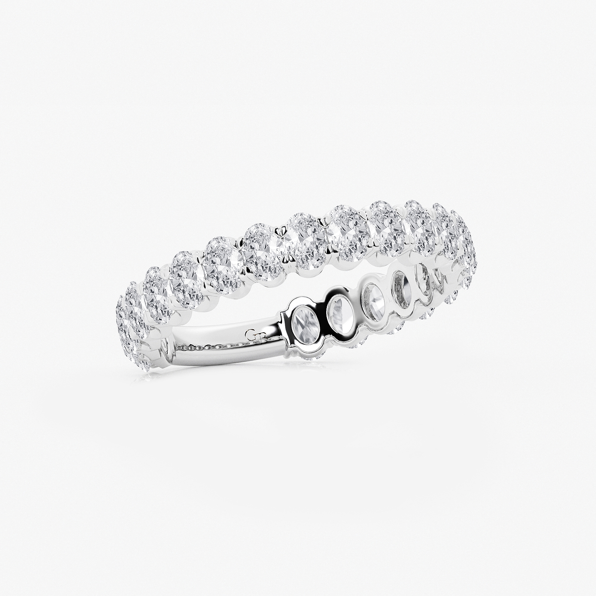 Additional Image 1 for  1 1/2 ctw Oval Lab Grown Diamond Three Quarter Eternity Wedding Band