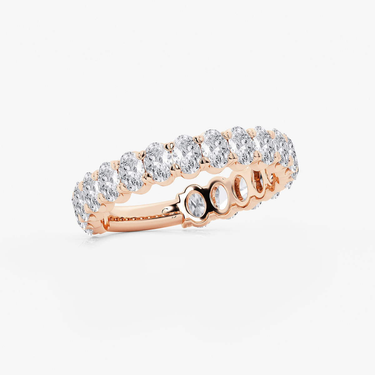 Additional Image 1 for  2 ctw Oval Lab Grown Diamond Three Quarter Eternity Wedding Band