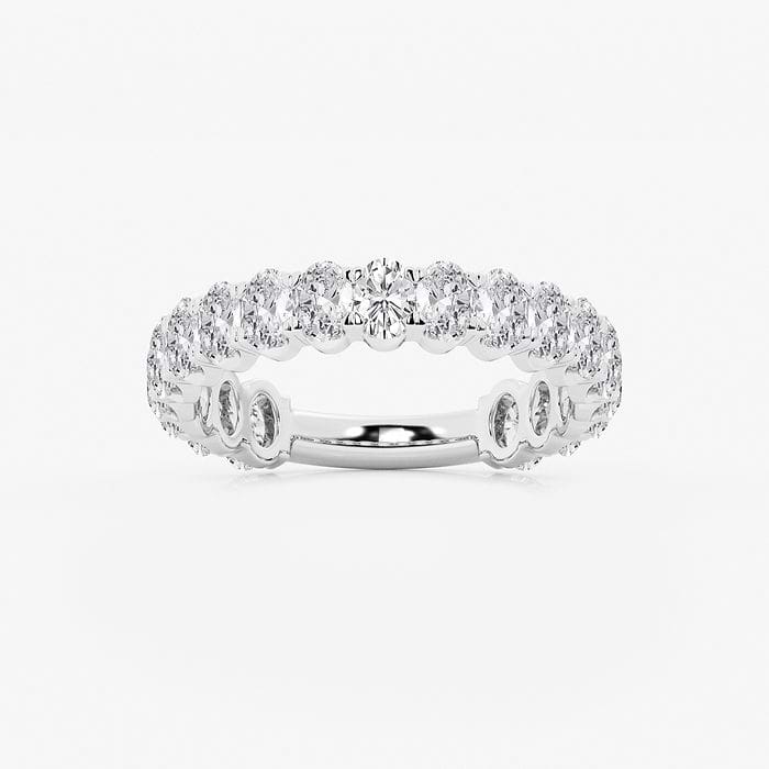 Oval Three Quarter Eternity Wedding Band