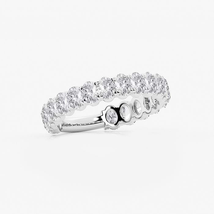 Oval Three Quarter Eternity Wedding Band