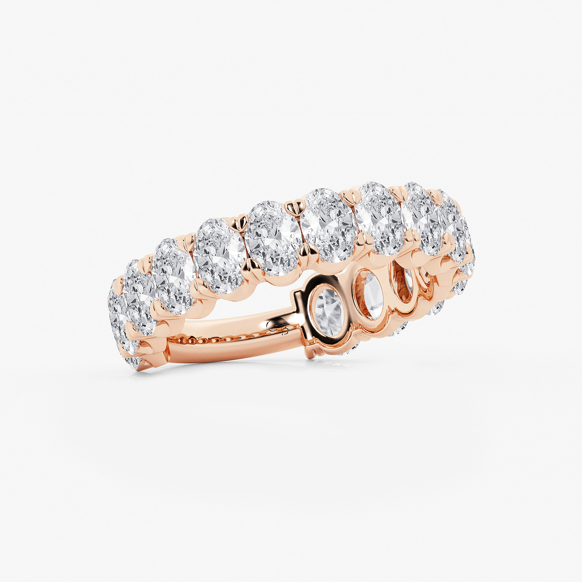 Additional Image 1 for  3 ctw Oval Lab Grown Diamond Three Quarter Eternity Wedding Band
