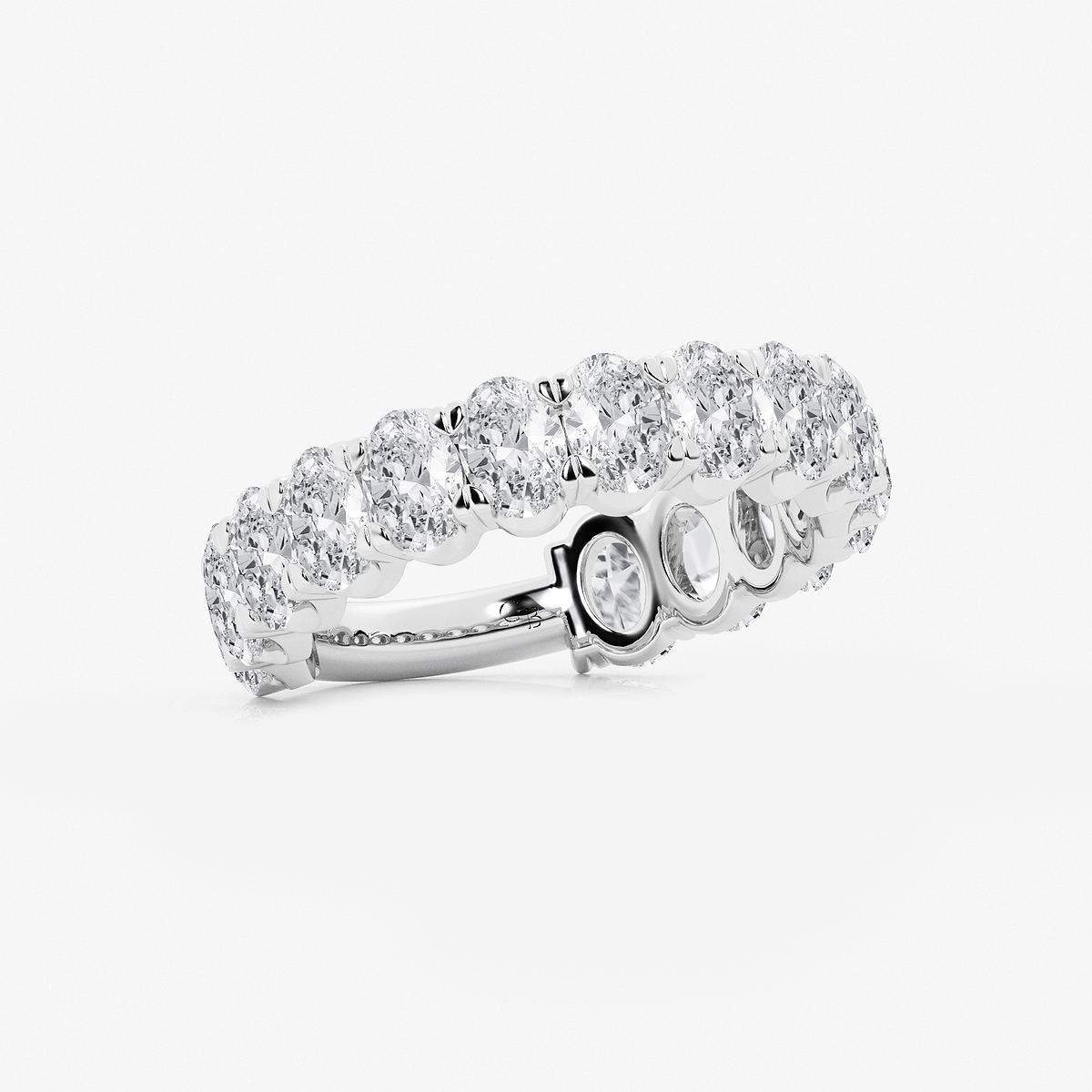 Additional Image 1 for  3 ctw Oval Lab Grown Diamond Three Quarter Eternity Wedding Band