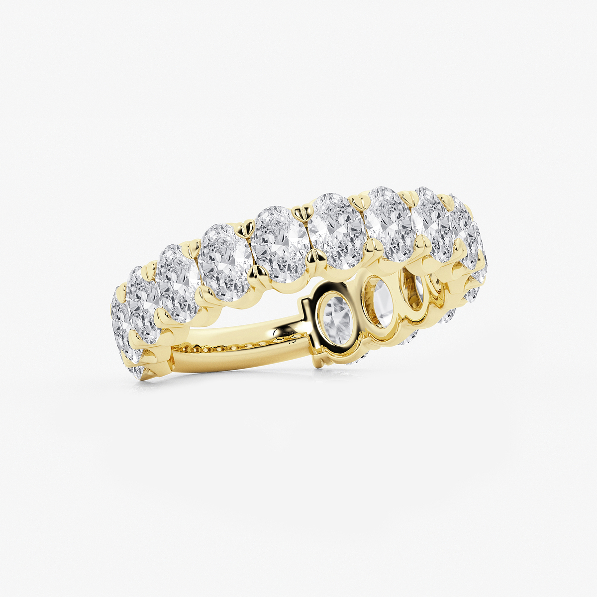 Additional Image 1 for  3 ctw Oval Lab Grown Diamond Three Quarter Eternity Wedding Band