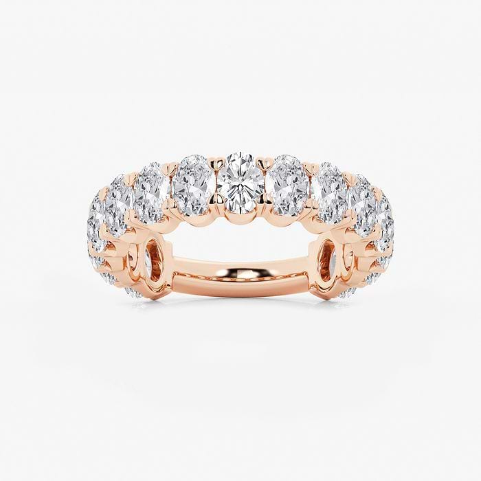 Oval Three Quarter Eternity Wedding Band