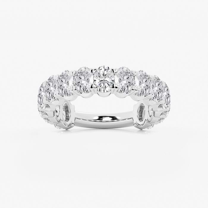 Oval Three Quarter Eternity Wedding Band