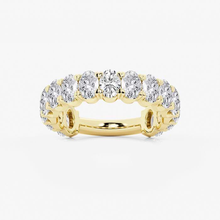 Oval Three Quarter Eternity Wedding Band