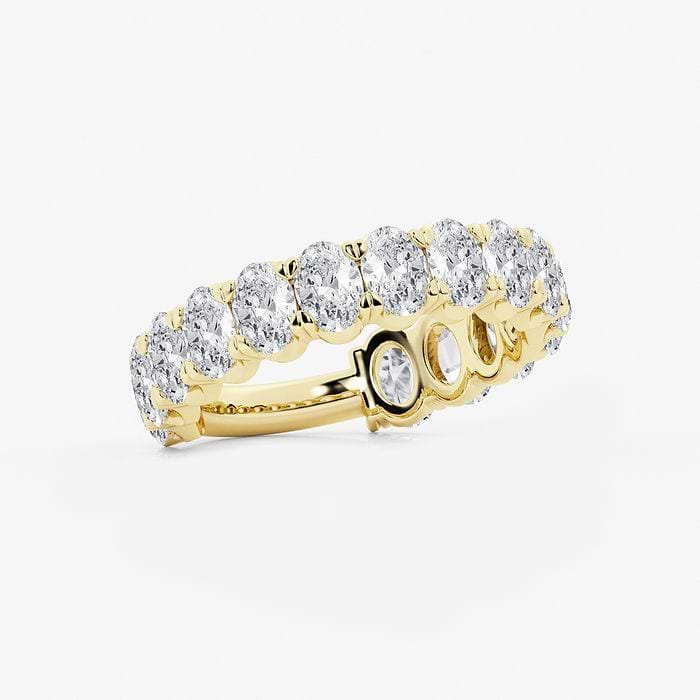Oval Three Quarter Eternity Wedding Band