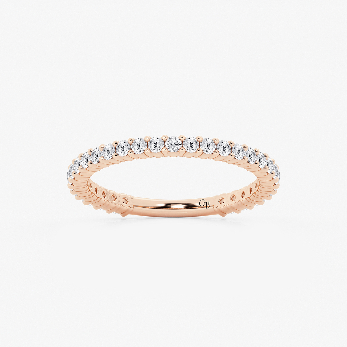 1/2 ctw Round Lab Grown Diamond Three Quarter Eternity Shared Prong Wedding Band