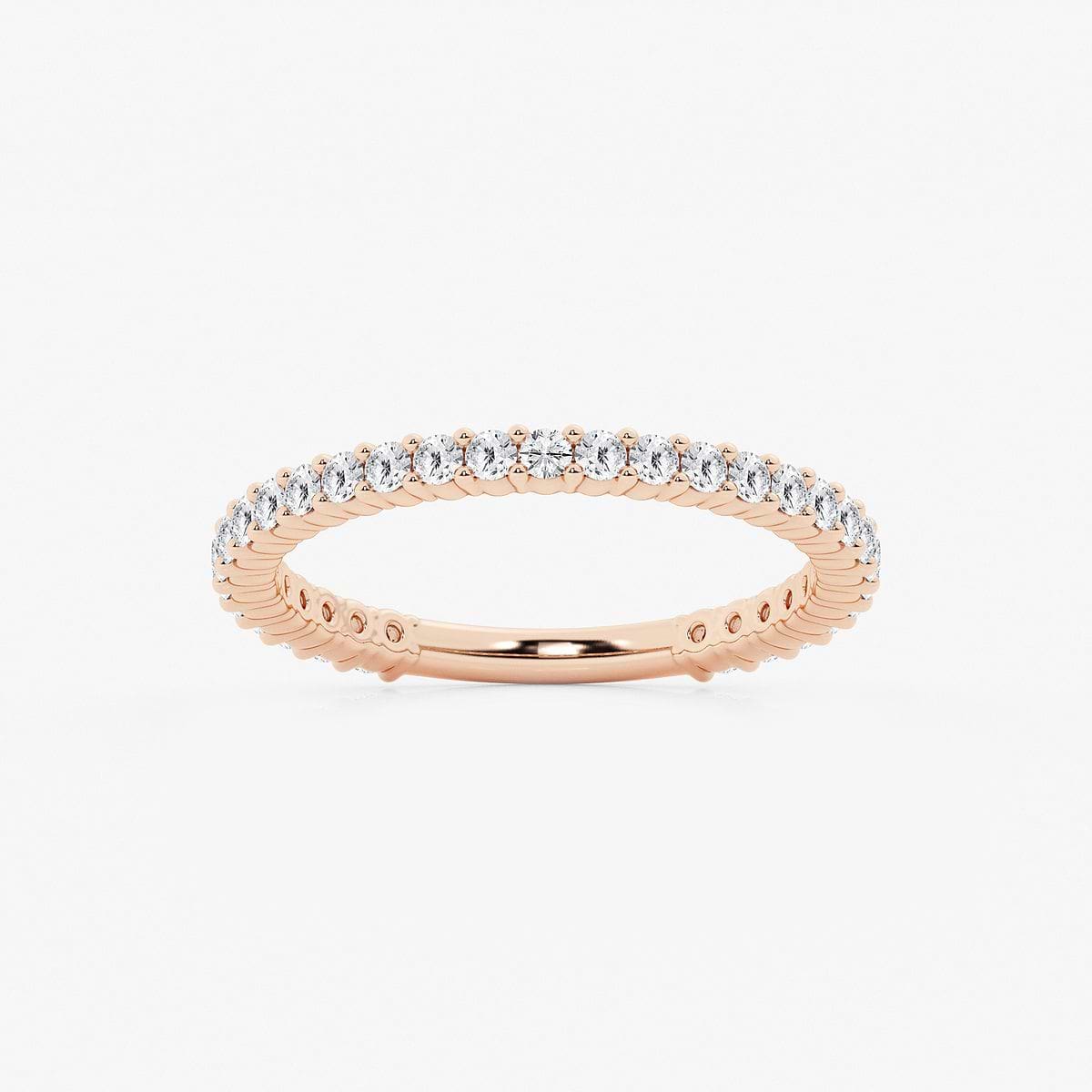 1/2 ctw Round Lab Grown Diamond Three Quarter Eternity Shared Prong Wedding Band