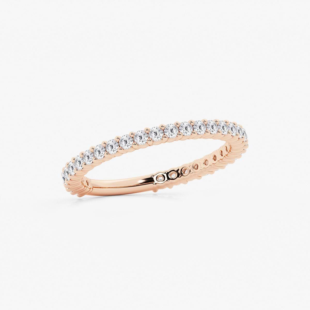 Additional Image 1 for  1/2 ctw Round Lab Grown Diamond Three Quarter Eternity Shared Prong Wedding Band