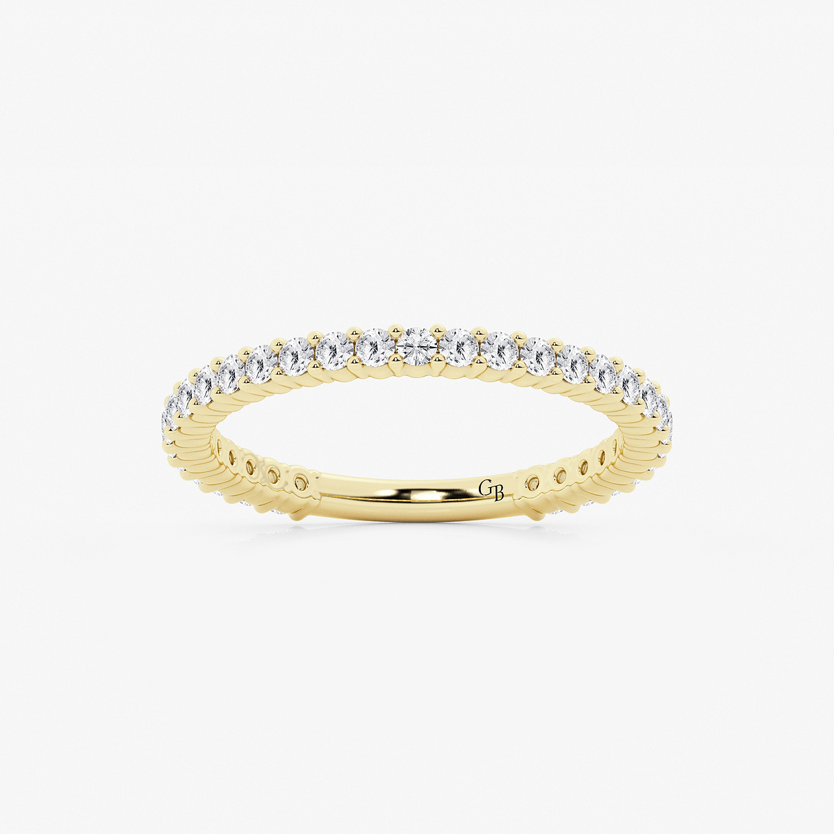 1/2 ctw Round Lab Grown Diamond Three Quarter Eternity Shared Prong Wedding Band