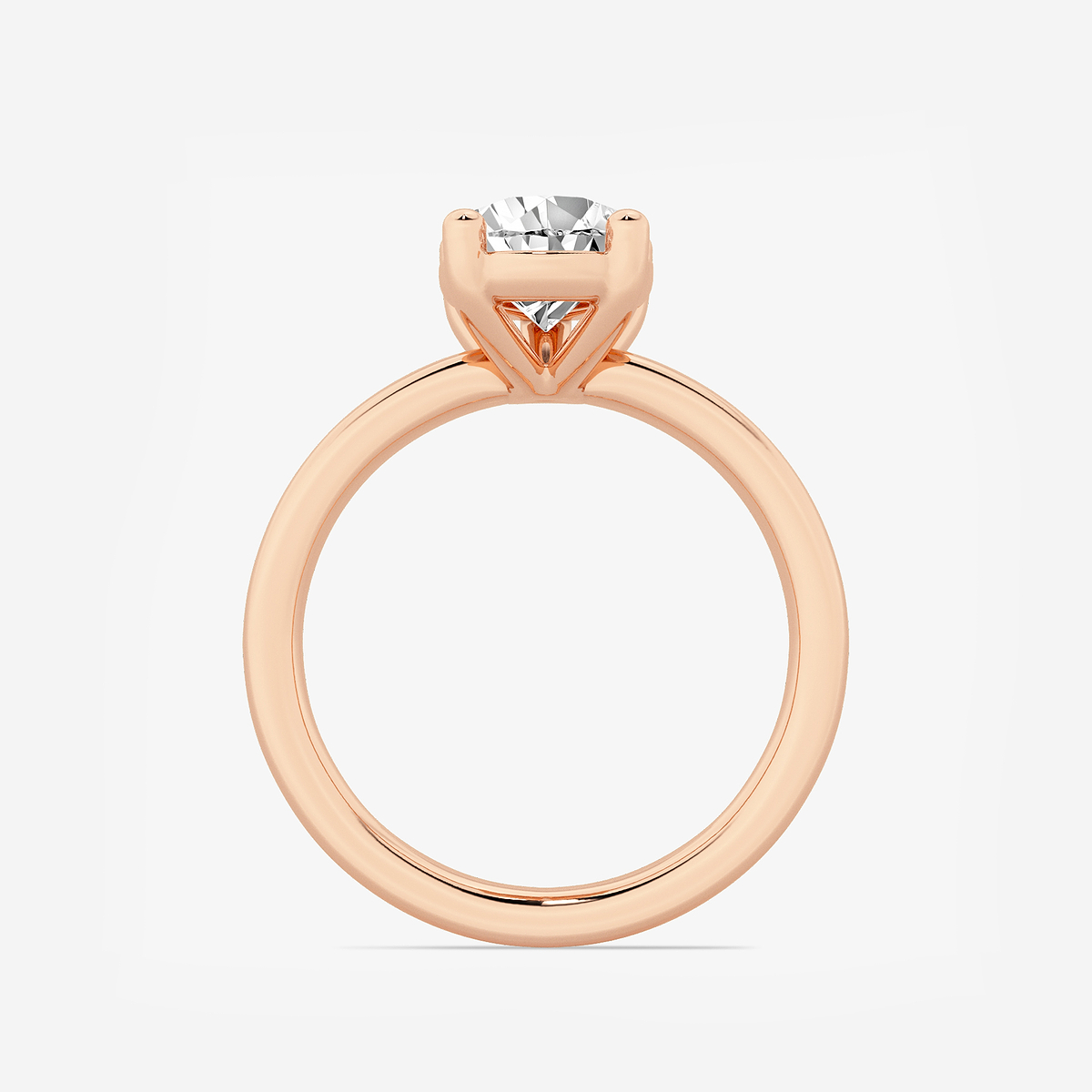 Additional Image 1 for  2 ctw Pear Lab Grown Diamond Low Setting Solitaire Engagement Ring