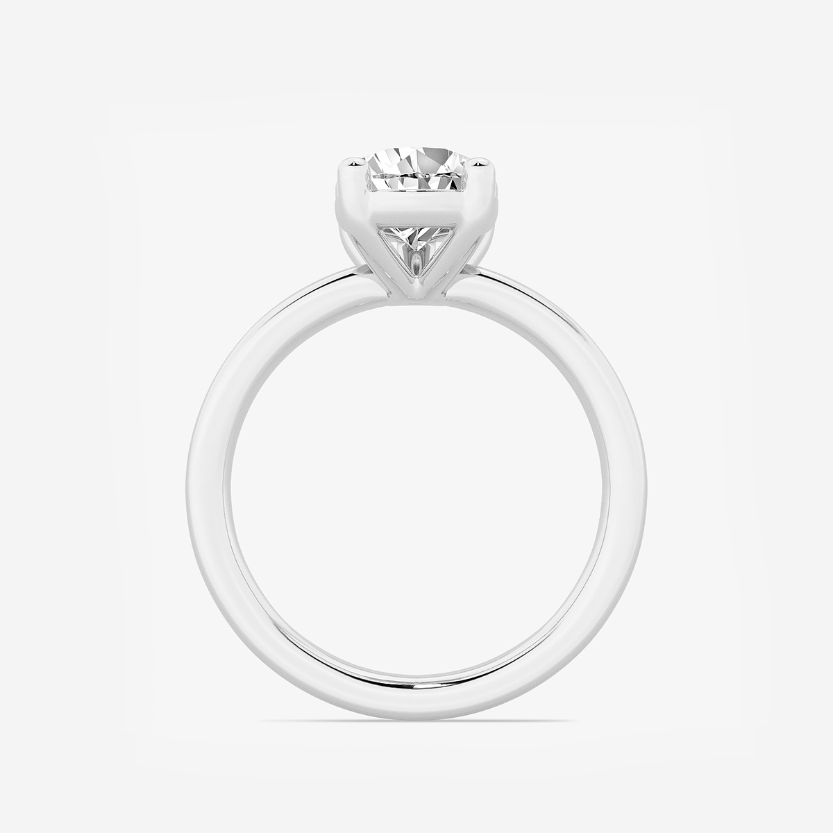 Additional Image 1 for  2 ctw Pear Lab Grown Diamond Low Setting Solitaire Engagement Ring