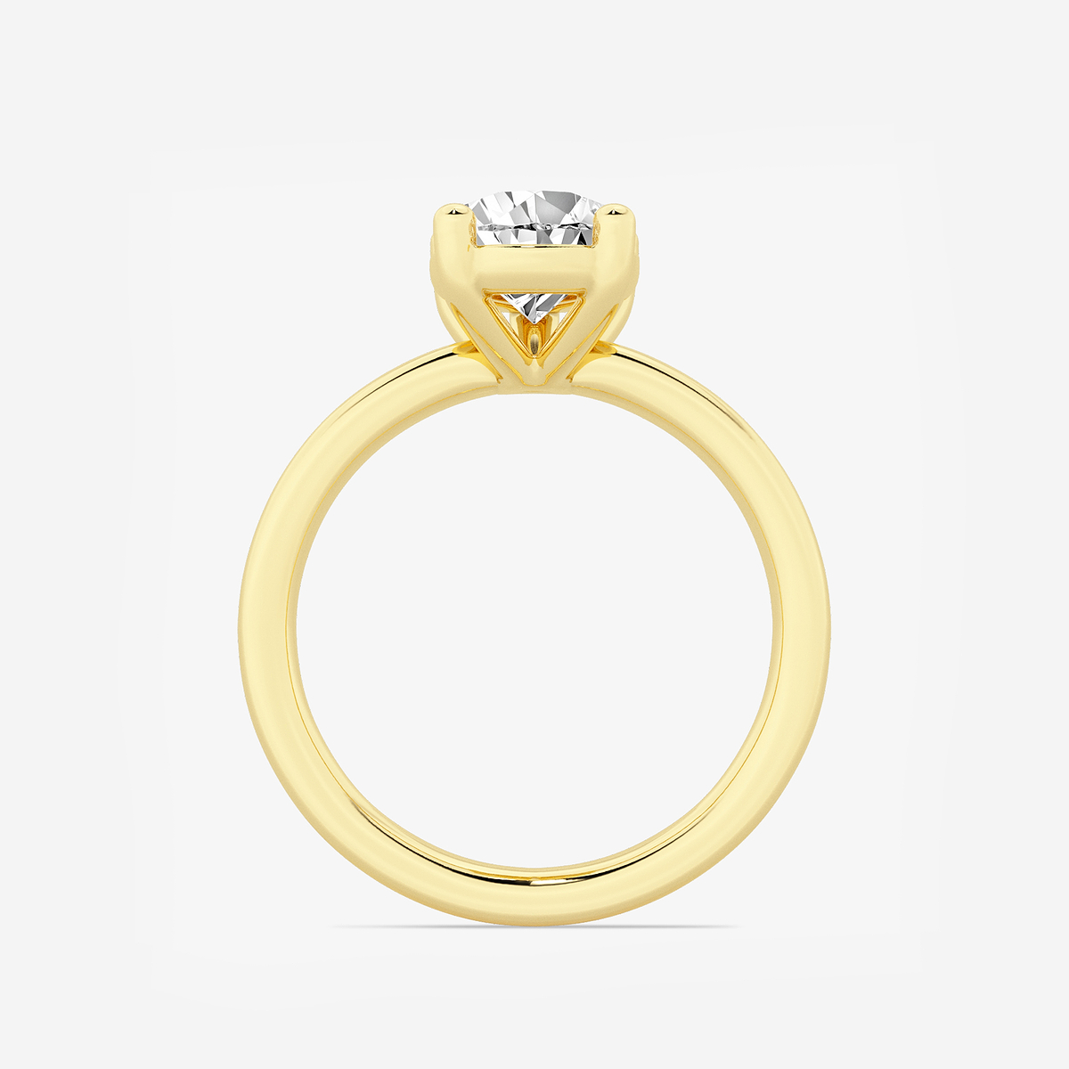 Additional Image 1 for  2 ctw Pear Lab Grown Diamond Low Setting Solitaire Engagement Ring