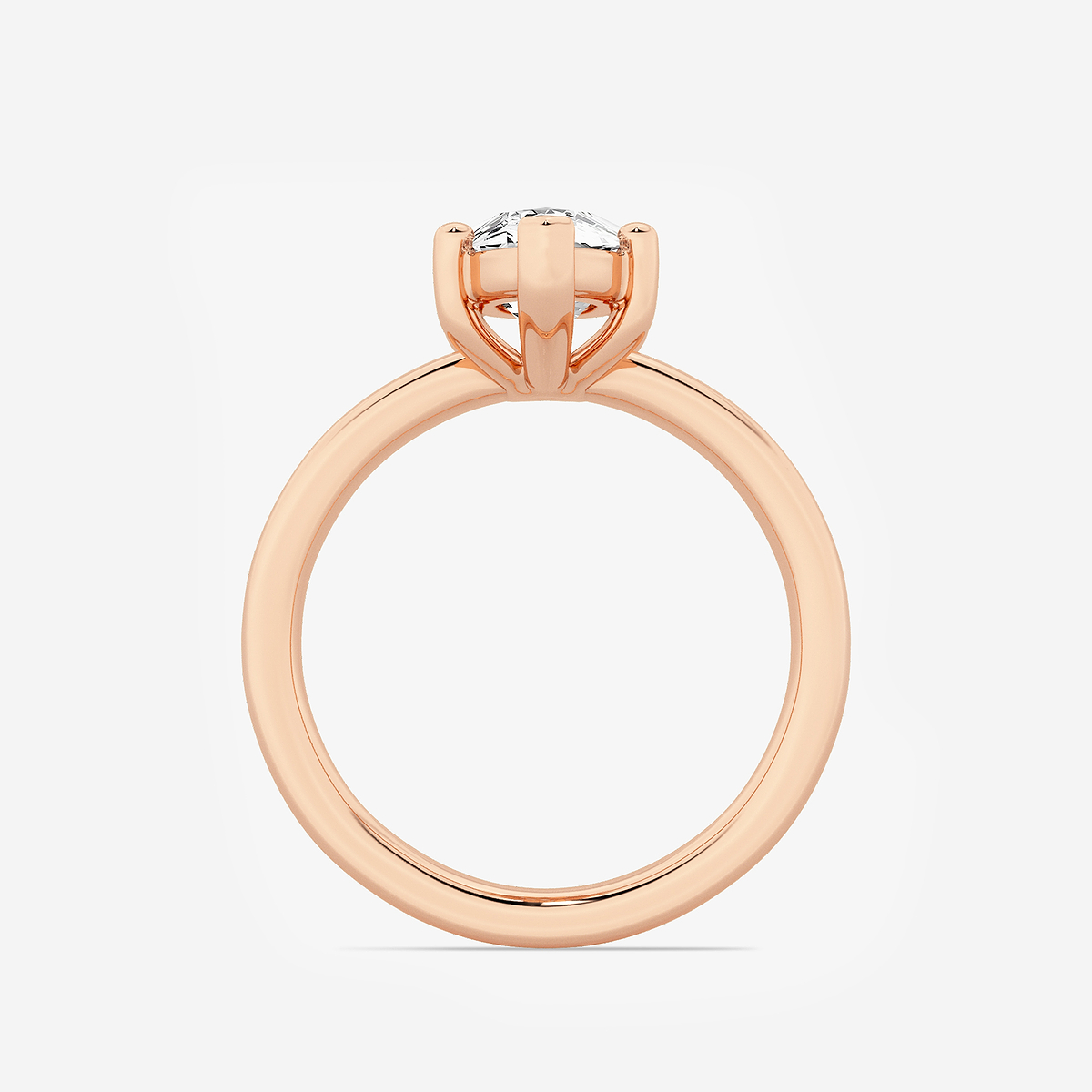 Additional Image 1 for  2 1/2 ctw Marquise Lab Grown Diamond Low Setting Solitaire Engagement Ring