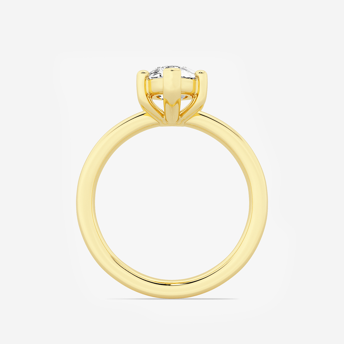 Additional Image 1 for  2 1/2 ctw Marquise Lab Grown Diamond Low Setting Solitaire Engagement Ring