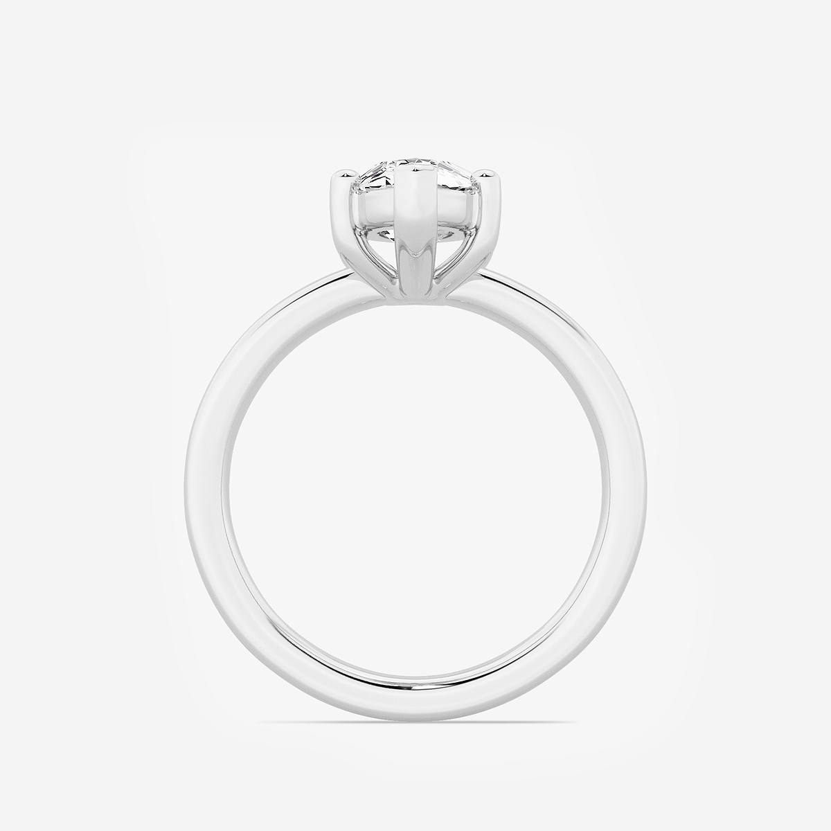 Additional Image 1 for  2 ctw Marquise Lab Grown Diamond Low Setting Solitaire Engagement Ring