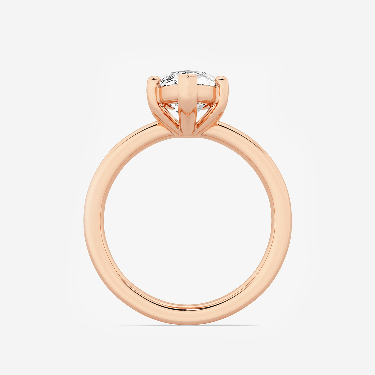 Additional Image 1 for  3 ctw Marquise Lab Grown Diamond Low Setting Solitaire Engagement Ring