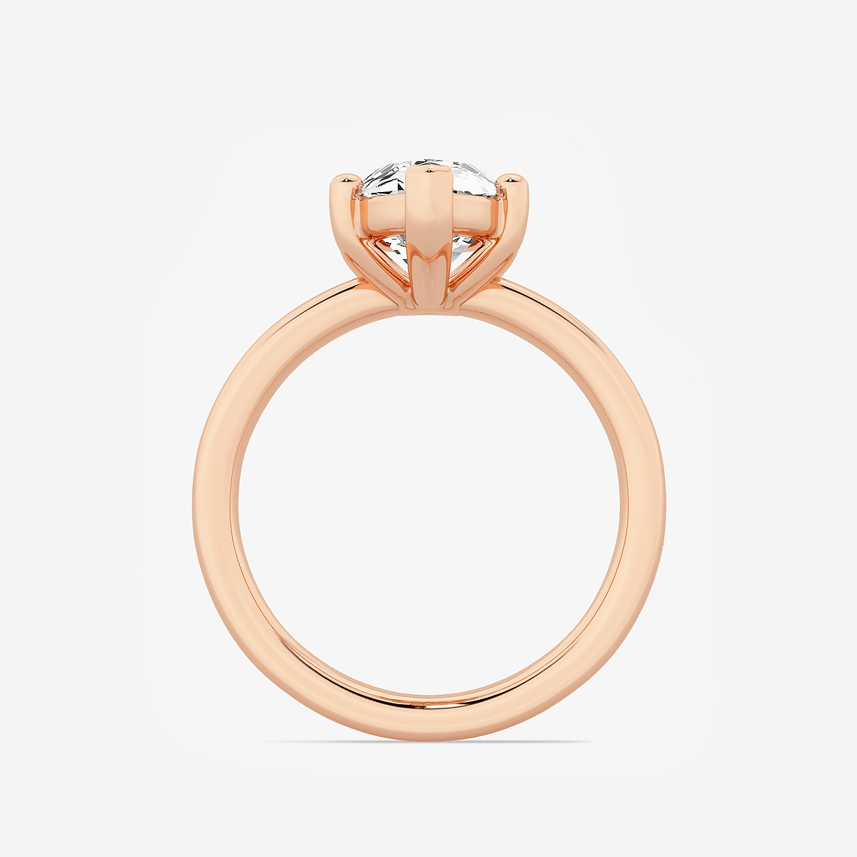 Additional Image 1 for  3 1/2 ctw Marquise Lab Grown Diamond Low Setting Solitaire Engagement Ring