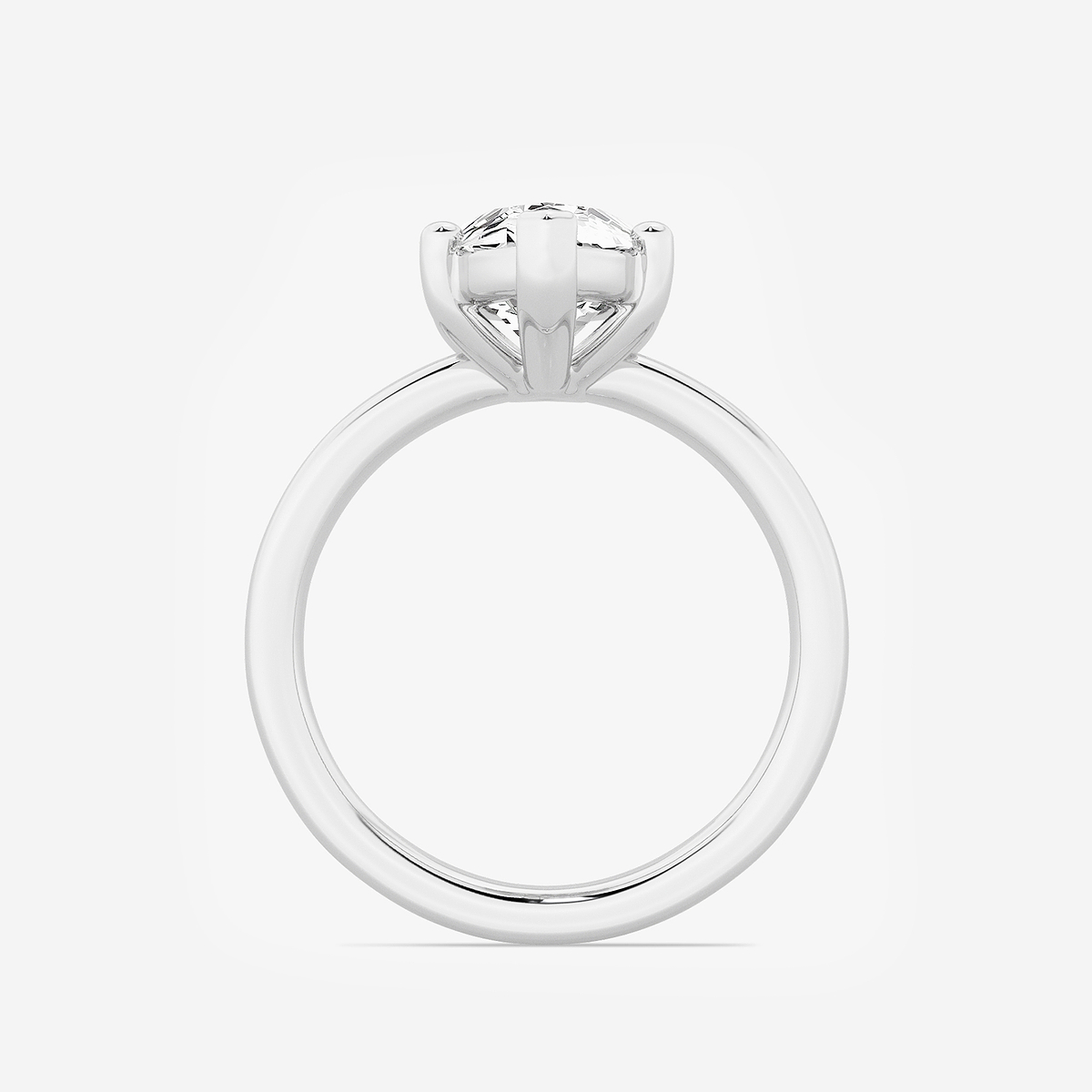 Additional Image 1 for  3 ctw Marquise Lab Grown Diamond Low Setting Solitaire Engagement Ring